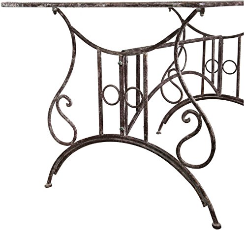 Table de jardin fer forgé stable et durable Biscottini - 5