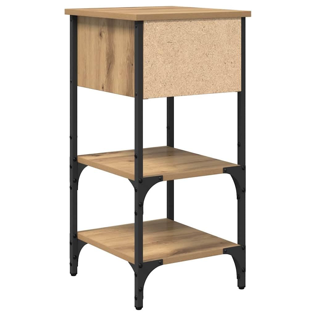 Mesita de noche marrón 33,5 x 36 x 70 cm, madera maciza renovada, mesita de noche para dormitorio, moderna para salón, dormitorio, estudio, habitación de invitados, A2