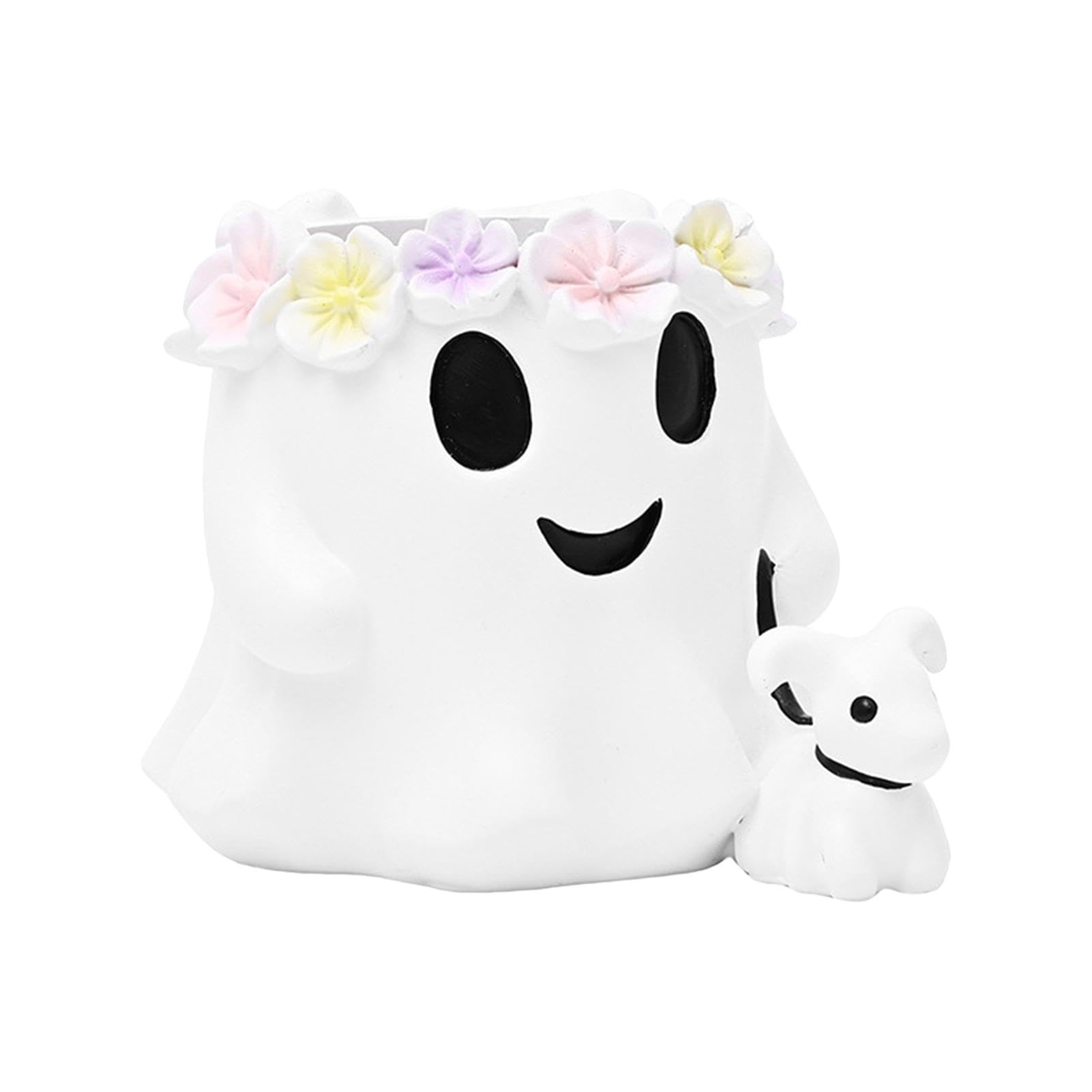 Seau fantôme Halloween et pot de fleur chien pour jardin