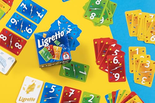 Schmidt Spiele 01107 Ligretto Bleu, Jeu de Cartes Tactique passionnant