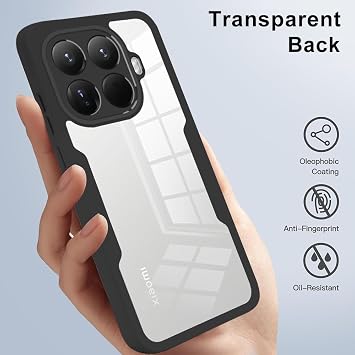 Compatible for Xiaomi 15T 5G Case Silicone Bumper 360 Full Body Protector Front and Back Pretty Transparent Clear Cover Shockproof Hard PC Protective (red)