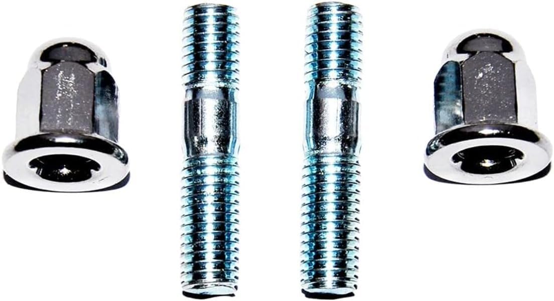 2PCS 8mm Cylinder Head Exhaust Studs Bolt Nut Compatible with TRX250 TRX350 TRX400EX TRX400X