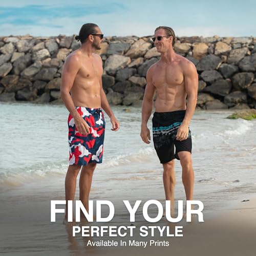 Image of Kanu Surf Men's Big Viper Extended Size Stripe Swim Trunk