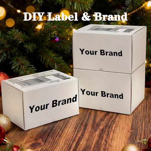 Image of WIFTREY 11x8x6 Shipping Box set of 15, white Corrugated Cardboard Boxes 11 x 8 x 6 for Shipping Small Business, Packaging, Moving, Mailing Supplies