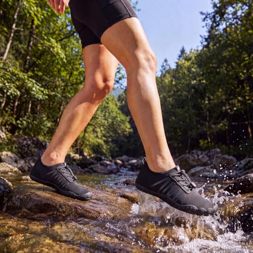 Image of Hike Barefoot Water Shoes for Women Men Footwear, Quick Dry Wide Toe Box Pro Beach Swim Athletic Sports Shoes, Non-Slip Lightweight Aqua Shoe for Pool Hiking Walking Kayaking Diving Surfing