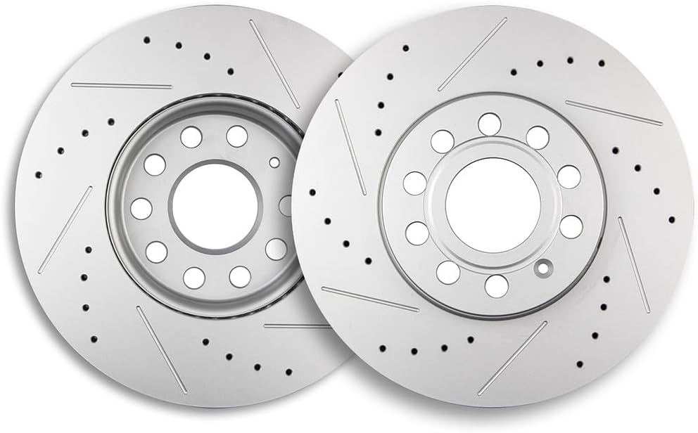 SCITOO Disc Brake Rotors Kits 34303 Front Vented Brake Rotors Fit For Audi For A3 2009-2013 2015-2016,For Audi For A3 Quattro 2009-2013,For Volkswagen For Beetle 2012-2019