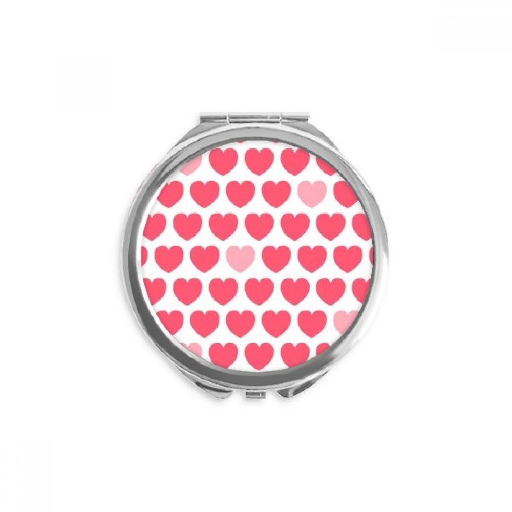 Espejo de bolsillo portátil para retoques rápidos de maquillaje, con un diseño tierno de corazón 5