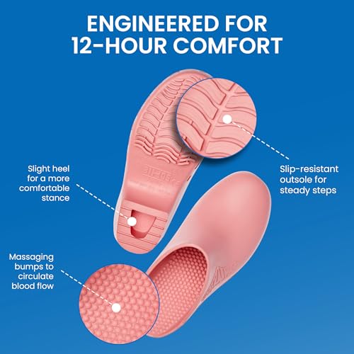 Image of CALZURO Classic Work Clogs Without Holes - Unisex Nursing Clogs - Non Slip Shoes - Autoclavable Rubber Kitchen Shoes for Women and Men -