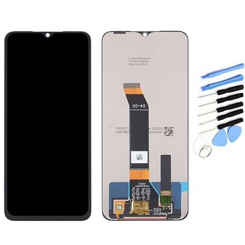 YQZ ������ Xiaomi Redmi Note 11E, 22041219C �C�������p�t�����g�p�l�� LCD �^�b�`�p�l�� �t���p�l���i�t�����g�K���X�f�W�^�C�U�j�C���H��Z�b�g�t�� (�u���b�N) �iTFT�j