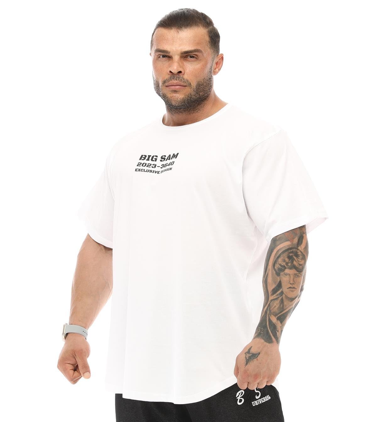 Camiseta de gran tamaño para hombre, tela fina, 100 % algodón, camiseta de gimnasio