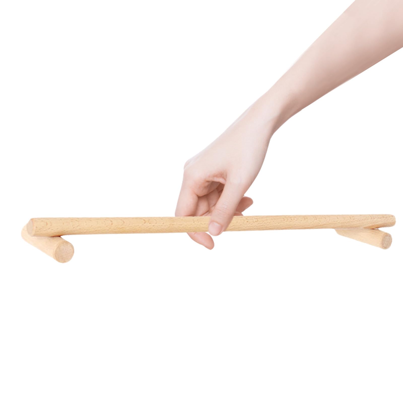 Porte-serviettes en bois de 45 cm Hohopeti support mural sans perçage
