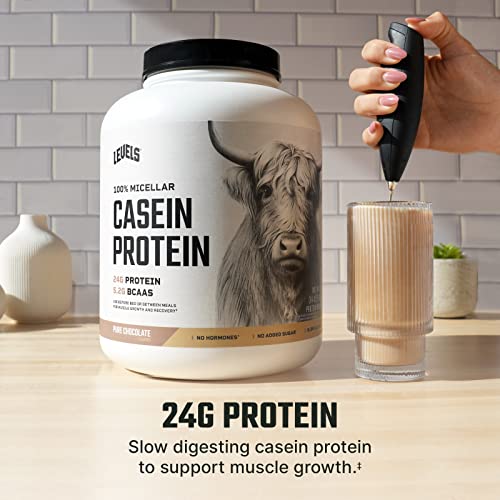 Levels 100% Micellar Casein Protein, Hormone Free, Chocolate, 4Lb #TOP2