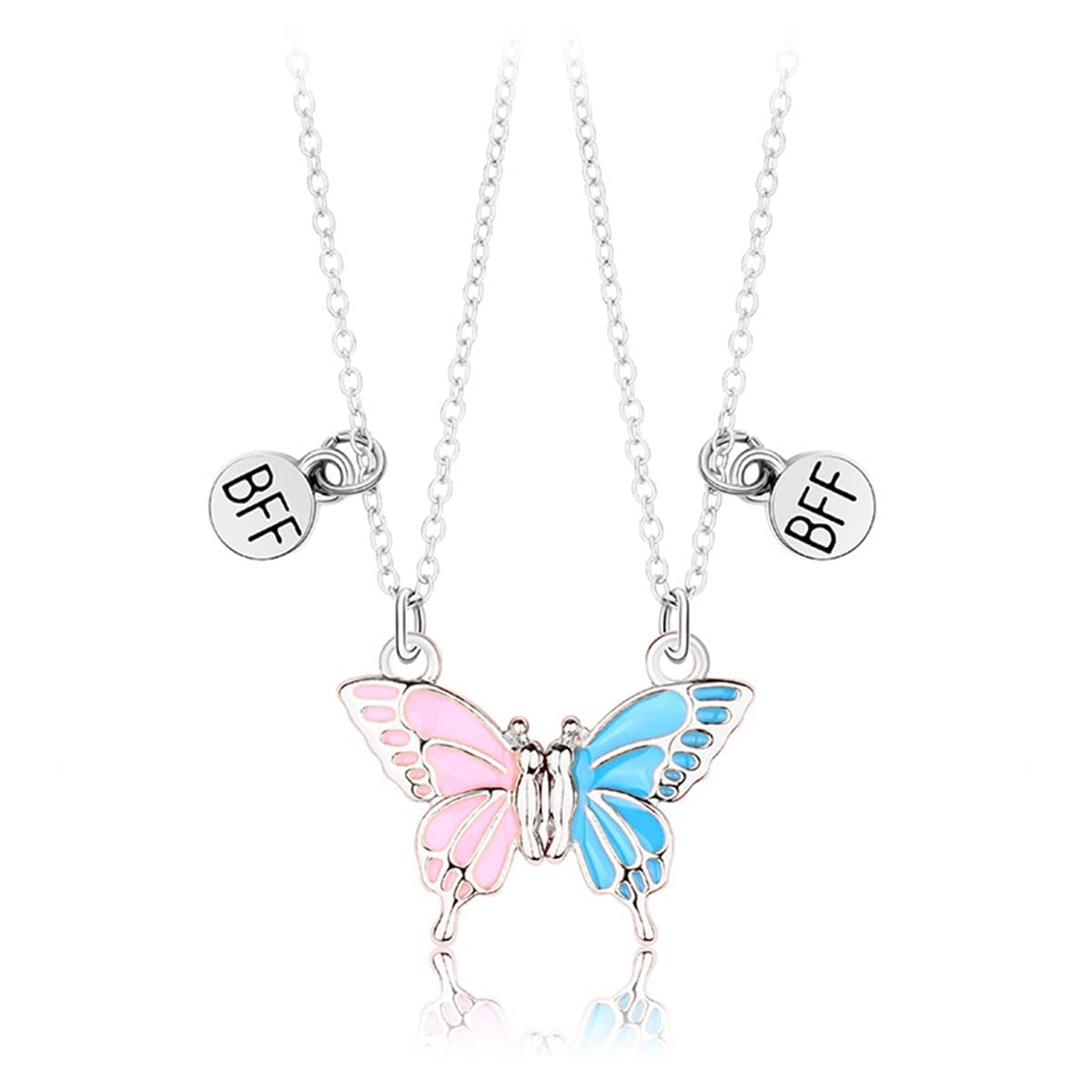 See full amazon price history chart for El Regalo Magnetic Butterfly BFF Necklaces for 2, Enamel Butterfly Friendship Magnetic Necklace for Teen Girls Women - Gift for Best Friends/Besties/Sisters (Pink & Blue Butterflies) El Regalo Magnetic Butterfly BFF Necklaces for 2, Enamel Butterfly Friendship Magnetic Necklace for Teen Girls Women - Gift for Best Friends/Besties/Sisters (Pink & Blue Butterflies) (B0BDYWHMKF) Amazon Price History, Amazon Price Tracker