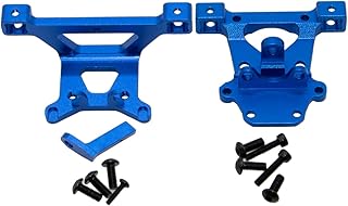 Parts Compatible with Traxxas 1/16 E-REVO Mini Slash Front Rear Body Post Mount Rc Car Hops Up Aluminum Alloy Upgrades 71076-3 70054-1 2Pcs(Blue)