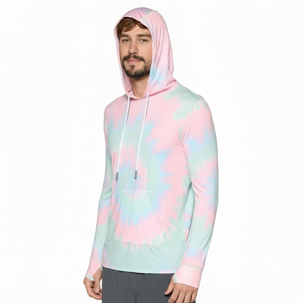 INGEAR Men’s UPF 50+ Sun Hoodie - Lightweight UV Protection Fishing Shirt, Quick-Dry Moisture-Wicking Rash Guard with Pocket