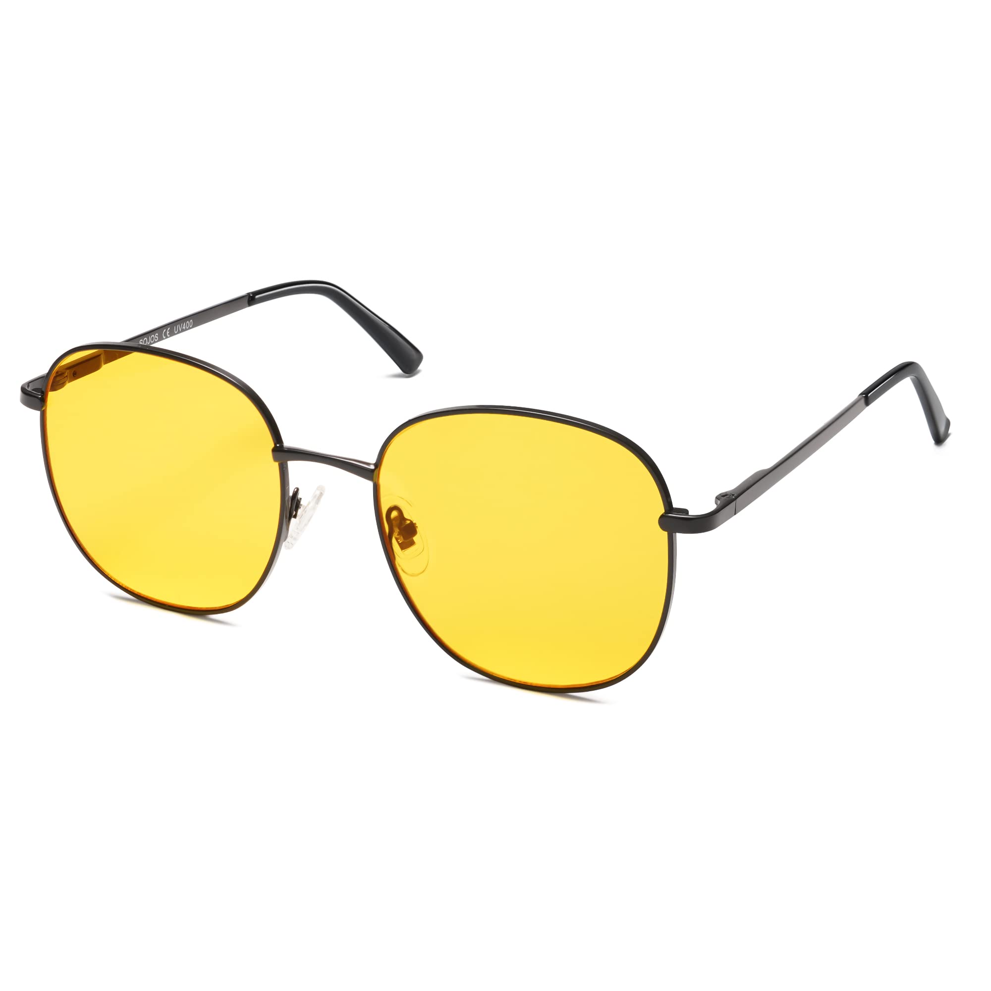 Classic Square Sunglasses for Women Men with Spring Hinge SJ1137 SOJOS Square Sunglasses with Spring Hinge for Women Curacao  main image 4