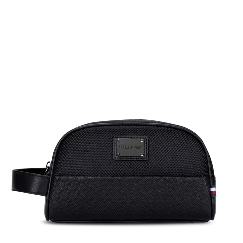 Men’S Luxury Monogram Wash Bag – Black | Water-Resistant Travel Toiletry Kit with Signature Metal Hardware | Pouch for Travel-image-27