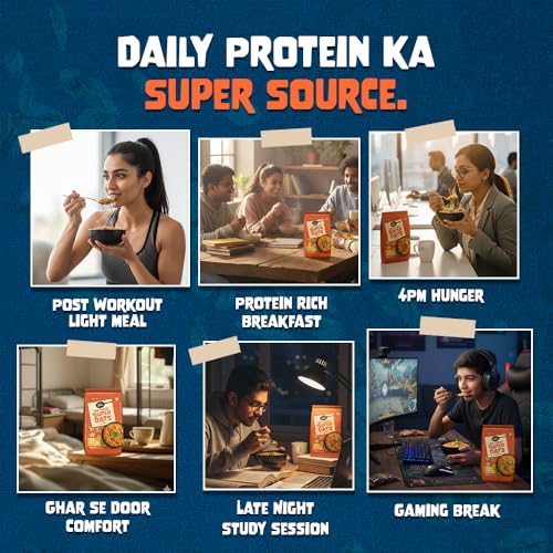 Image of Too Yumm Oats High Protein Super Oats Masala | 350g | 22.2g Protein | Oats, Soya Chunks, Millets, Bajra, Jowar & Chia Seeds | 12.2g Dietary Fibre
