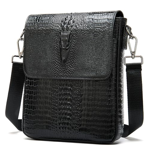 Bolso bandolera de cuero para hombre NIUCUNZH mediano: olvida bolsillos llenos