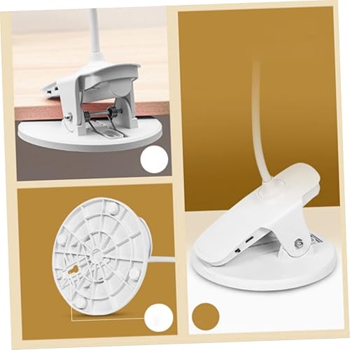 Miniatura 5 de Uonlytech Lámpara de escritorio con clip, 1 unidad, lámpara de escritorio portátil, lámpara de mesa, luces de mesa para escritorio, lámpara de