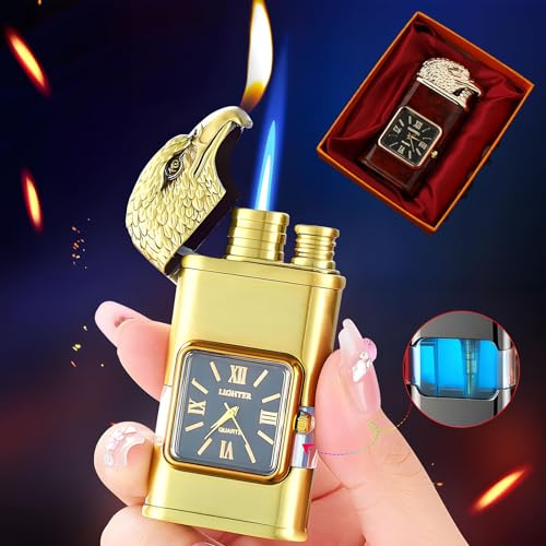 Encendedor Vintage Jet Flame con Reloj y Llama Dual miniatura 7