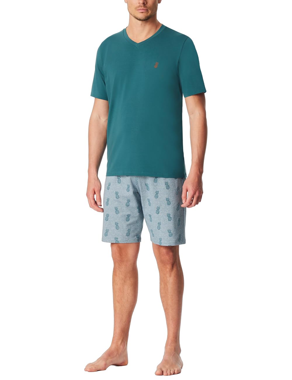 Schiesser Herren Schlafanzug kurz V-Ausschnitt - Nightwear Set