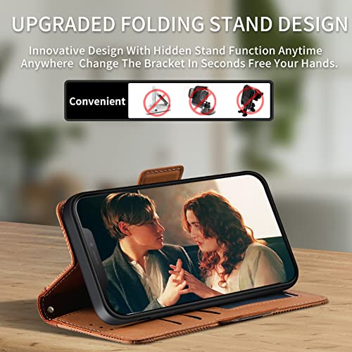 SZAMBIT Capa Compatível para Xiaomi,Capa de Carteira de Couro com Slots de Dinheiro e Cartão,Caixa d