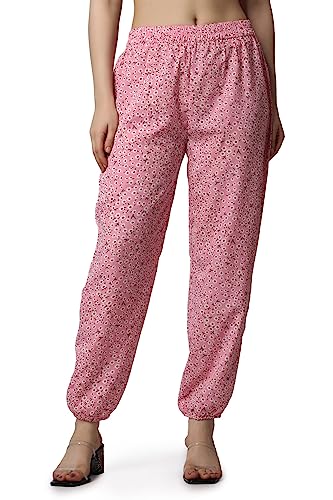 Image of POPWINGS Casual Printed Joggers for Summer || Stylish Women Joggers for Summer || Loose-Fit Pull On Joggers for Women || Women Joggers Pants for Summer