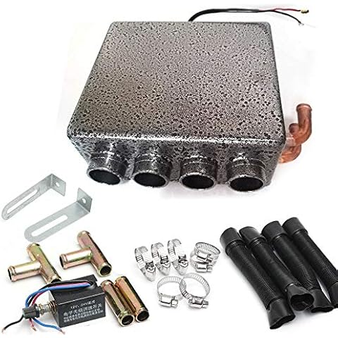 Futchoy 12V 4 Ports Universal Auto Car Underdash Compact Heater with Speed Switch for Car Trucks Minivans Cover