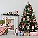 Blulu 16 Pieces Christmas Picture Frame Ornaments for Tree Christmas Hanging Photo Frame Ornaments Red and White and Green Present Box for Tree Party Decorations