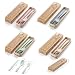 Produktbild Besteckset Nette bewegliche Reise Erwachsene Besteck Weizenstroh Gabel Camping Picknick Set Geschenk Kind Büro Leute Essgeschirr
