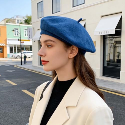 Image of Jolbndcv 6PCS Beret, French Beanie, Outdoor, Winter, Fashion Lady Hat | One Size Fits Most,Solid Color,Stretchable,for All Season