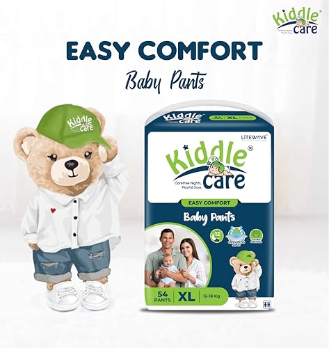 Image of Easy Comfort Baby Diaper Pants | Extra Large (XL) | 12-18 Kg | 54 Pieces | Up to 12 Hours Protection, Prevents Leakage, Wetness Indicator Breathable Comfy Fit Keeps Baby Dry All Day