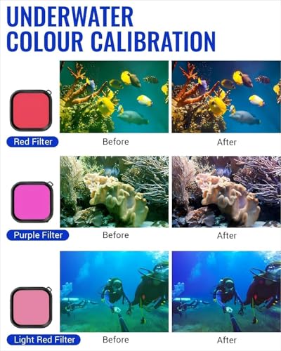 Camera Waterproof Housing Case for GoPro Hero 13 12 11 10 9, Protective Underwater Dive Housing Shell for Go Pro Hero13 Hero12 Hero11 Hero10 Hero9 Action Camera