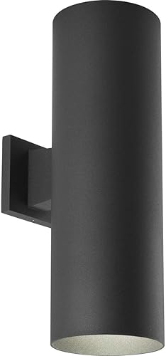 Vista 26 de Progress Lighting Aplique de pared cilíndrico de 6 pulgadas, 2 luces modernas de montaje en pared arriba y abajo, iluminación interior y exterior