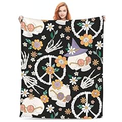 Hippie Groovy Halloween Skull