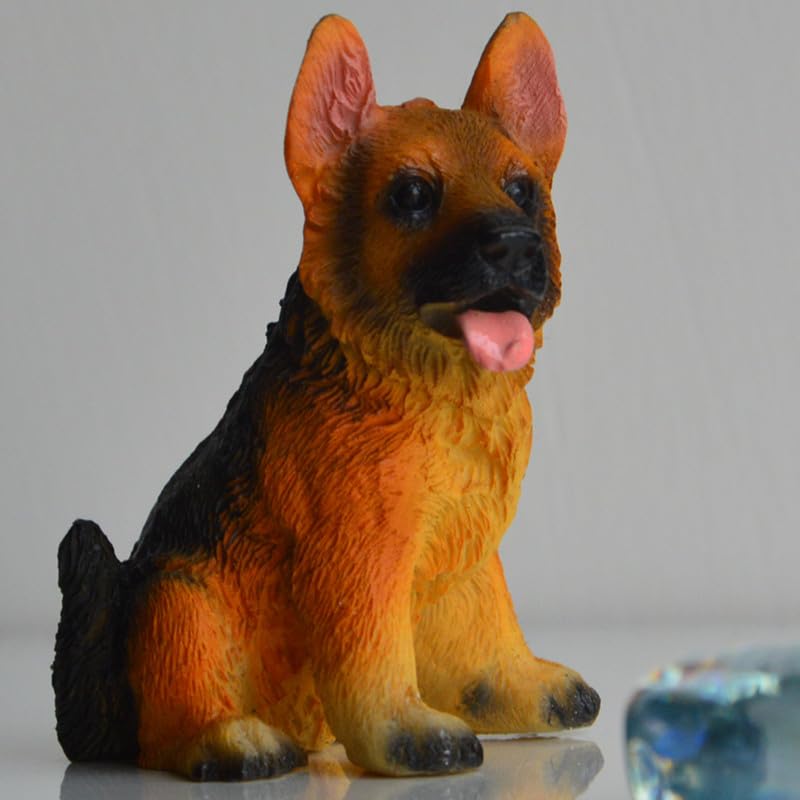 Amazon.co.jp: 犬の置物 ケーキトッパー 樹脂製 座っている子犬の