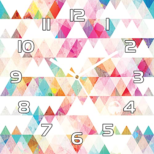Impression verre sécurité de l'horloge Coloray triangle moderne - 2
