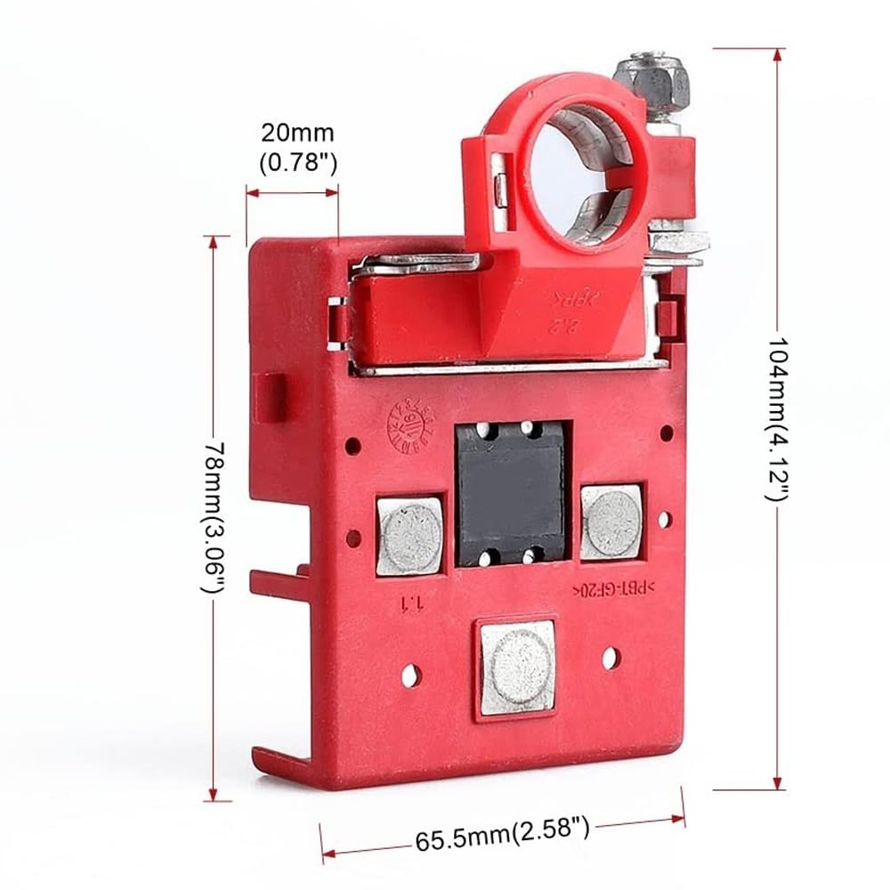 Terminale Fusibile Batteria Auto, Terminale Distribuzione Batteria Fusibile Morsetto Sgancio Rapido Connettori, per 4Wds Marine Impermeabile Batteria Fusibile Portafusibili M8 M5 Stud 32V 400A