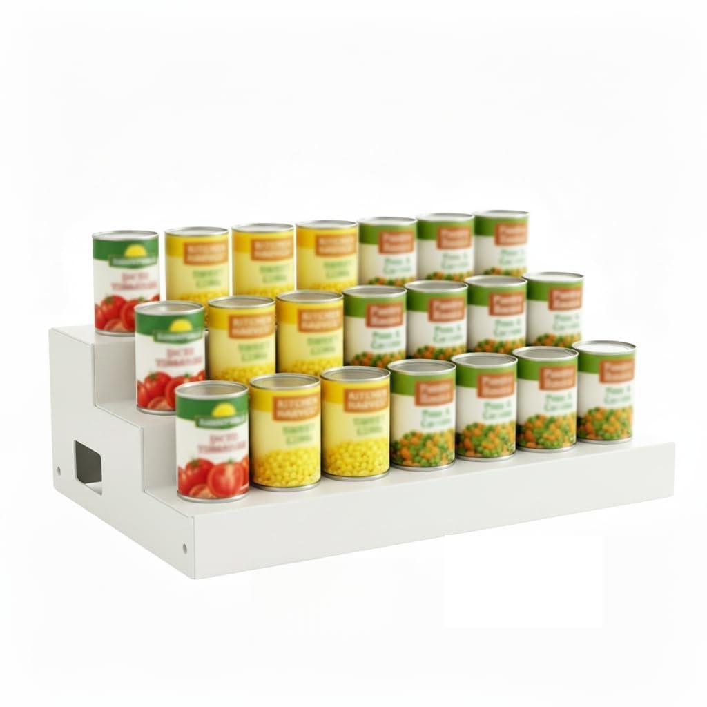 GOENDR Organiseur extensible en métal pour garde-manger, organisation et rangement à épices à 3 niveaux, organisateur de comptoir de cuisine, organiseurs de garde-manger, organisateur de vanité de