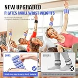 Wrist & Ankle Weights for Women, Wearable Strong Arm & Leg Weights Set of 2(1Lbs Each), Adjustable Ankle Weights for Walking, Yoga, Dance, Barre,Gym,Exercise,Pilates,Walking Running (Blue) - Image 4