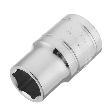 Utoolmart 3/8 Drive 10mm Chrome-vanadium Metric Total Length 28mm 6 Point Axle Nut Hex Socket Hexagonal Plum Sleeve