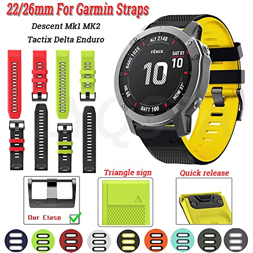 Bracelet silicone Garmin Forerunner 935 945 Fenix 6X 5 Quick Release - 2