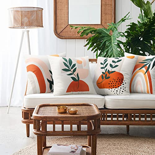 Cygnus 18X18 Inch Abstract Throw Pillow Cover With Zipper Velvet For Sofa Couch Living Room Bed Boho Soft White Set Of 4 #TOP1