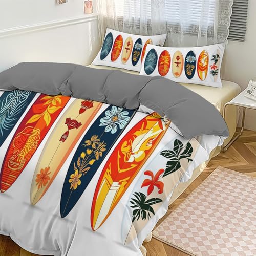 Parure housse couette art moderne surf en microfibre infroissable - 5