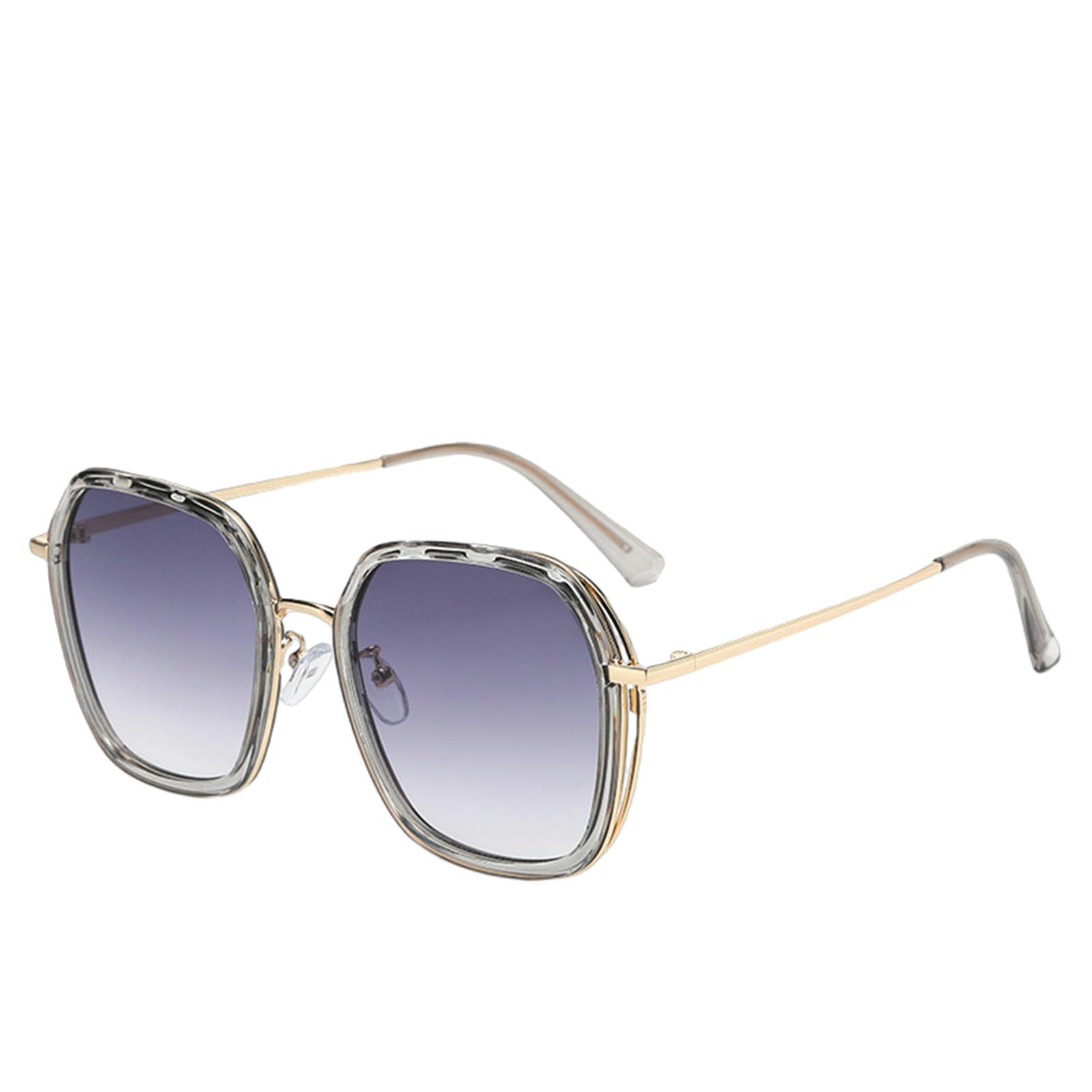 Gyios Sunglasses Mens For Women Retro Square Frame Sun Glasses Protection Shades-gray Gradient Gray Lenses