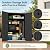 ADDOK Vertical Outdoor Storage Shed with Floor, Resin Garden Shed with Lockable Doors, Waterproof Backyard Storage Cabinet for Lawn Equipment, Garden Tools, Patio and Garage