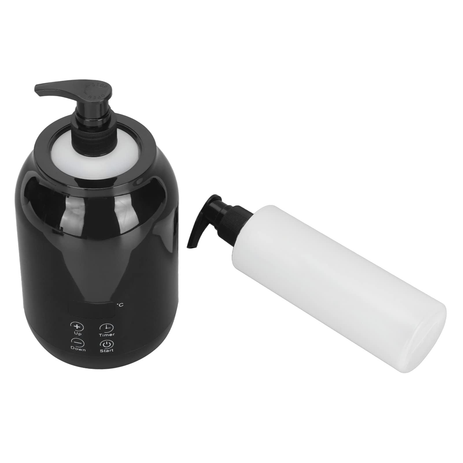 Chauffe-huile de Massage avec 2 Distributeurs de Bouteilles d'huile, Chauffe-bouteille de Lotion, Chauffe-lotion Essentiel Portable pour Massage à Domicile, Salon Professionnel,