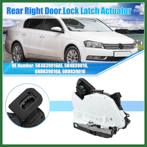 Motoforti Rear Right Power Door Lock Actuator Assembly Motor 5K4839016AE for Volkswagen for VW Bettle Golf GTI Jetta Passat Tiguan Rear Side Door Lock Latch Actuator Assembly RH Long-Lasting by Motoforti - Image 2
