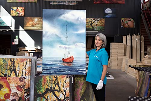 Startonight Quadro su Tela Barca Rossa Solitaria